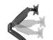 Up Up Premium Dual-Screen Monitor Arm 17-32'', VESA 75x75, 100x100, Matte Black