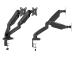 Up Up Premium Dual-Screen Monitor Arm 17-32'', VESA 75x75, 100x100, Matte Black