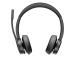 Poly Voyager 4320 UC Stereo Wireless Headset, Bluetooth, USB-A,+BT700 dongle, +Charging Stand, Black