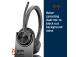 Poly Voyager 4320 UC Stereo Wireless Headset, Bluetooth, USB-A,+BT700 dongle, +Charging Stand, Black