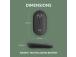 Logitech Pebble 2 M350s Wireless Mouse, RF Wireless + Bluetooth, 4000 DPI, Tonal Graphite