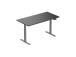 Adjustable Height Table Up Up Thor Gray, Table top L Black