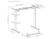 Adjustable Height Table Frame Up Up Bjorn, Black