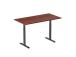 Adjustable Height Table Up Up Bjorn Black, Table top M Dark Walnut