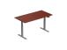 Adjustable Height Table Up Up Thor Gray, Table top L Dark Walnut