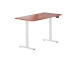 Adjustable Height Table Up Up Bjorn White, Table top L Dark Walnut
