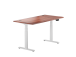 Adjustable Height Table Up Up Thor White, Table top L Dark Walnut