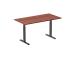 Adjustable Height Table Up Up Thor Black, Table top L Dark Walnut