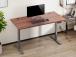 Adjustable Height Table Up Up Thor Gray, Table top L Dark Walnut