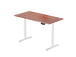 Adjustable Height Table Up Up Bjorn White, Table top L Dark Walnut