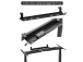 Adjustable Height Table Up Up Thor Black, Table top M White