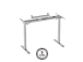 Adjustable Height Table Up Up Bjorn Gray, Table top M White