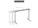 Adjustable Height Table Up Up Bjorn Gray, Table top M White