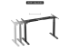 Adjustable Height Table Up Up Thor Black, Table top M White