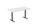 Adjustable Height Table Up Up Thor Black, Table top L White