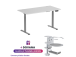 Adjustable Height Table Up Up Bjorn Gray, Table top L White