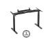 Adjustable Height Table Up Up Thor Black, Table top L White
