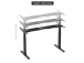 Adjustable Height Table Up Up Thor Black, Table top L White
