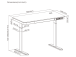 Adjustable Height Table Up Up Balder II White