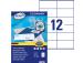 Kleebisetikett AVERY Economy 105x48mm 12 lehel 100 lehte