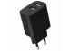 CHARGER USB UNIVERSAL BLACK/2P TA-UC-2A12-01-BK GEMBIRD