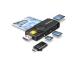 CARD READER USB-C+USB2.0 4SLOT/SMARTCARD CRE-SMP2A AXAGON