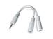 CABLE AUDIO SPLITTER 3.5MM/10CM WHITE CCA-415W GEMBIRD