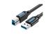 CABLE USB2.0 MALE TO MALE/10M BLACK COQBL VENTION