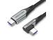CABLE USB-C TO USB-C R.ANGLE/1M GRAY TAKHF VENTION