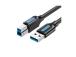 CABLE USB2.0 MALE TO MALE/2M BLACK COQBH VENTION