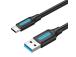 CABLE USB3.0 TO USB-C MALE/2M BLACK COZBH VENTION
