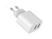 CHARGER USB UNIVERSAL WHITE/2P TA-UC-2A12-01 GEMBIRD