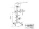 TV SET ACC FLOOR STAND 37-70"/WHITE TVS-70T-02-W GEMBIRD