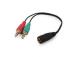 CABLE AUDIO 3.5MM SOCKET TO/2X3.5MM PLUG CCA-418 GEMBIRD