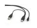 CABLE USB2 DUAL AM-MINI 0.9M/BLACK CCP-USB22-AM5P-3 GEMBIRD