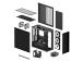 Case ARCTIC Xtender VG (Mirror Black) Case product features Transparent panel Not included Colour...