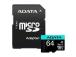 MEMORY MICRO SDXC 64GB W/ADAP./AUSDX64GUI3V30SA2-RA1 ADATA