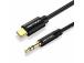 CABLE AUDIO 3.5MM TO USB-C/1.5M BLACK BGABG VENTION