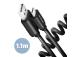 CABLE USB-C TO USB2.0 1.1M/TWISTER BLK BUCM-AM20TB AXAGON