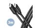 CABLE USB-C TO USB-C 3M 60W/BLACK BUCM3-CM30AB AXAGON