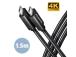 CABLE USB-C TO USB-C 1.5M 100W/BLACK BUCM32-CM15AB AXAGON