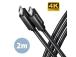 CABLE USB-C TO USB-C 2M 100W/BLACK BUCM32-CM20AB AXAGON