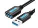 CABLE USB3.0 MALE TO FEMALE/0.5M BLACK CBHBD VENTION