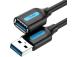 CABLE USB3.0 MALE TO FEMALE/2M BLACK CBHBH VENTION