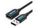 CABLE USB2.0 MALE TO FEMALE/1M BLACK CBIBF VENTION