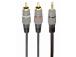 CABLE AUDIO 3.5MM TO 2RCA 2.5M/GOLD CCA-352-2.5M GEMBIRD