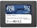 SSD PATRIOT P210 512GB SATA 3.0 Write speed 430 MBytes/sec Read speed 520 MBytes/sec 2,5" TBW 240...