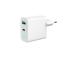 CHARGER USB 20W 2PORT/TA-UC-PDQC20L-W-01 GEMBIRD