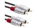 QOLTEC 52338 Cable 2xRCA male 3m Black