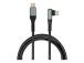 IBOX USB-C Cable 100W 2m Black 90-degree